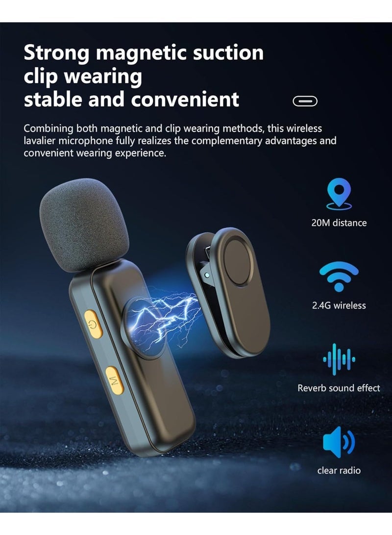 Arabest Wireless Lavalier Microphone for iPhone-iPad, Android Phone,Computer,Microphone wireless,Mini Lapel Mic with Noise Reduction and Crystal Sound for Video Recording,Vlogging,TikTok,Singing,YouTube-Black - Image 4